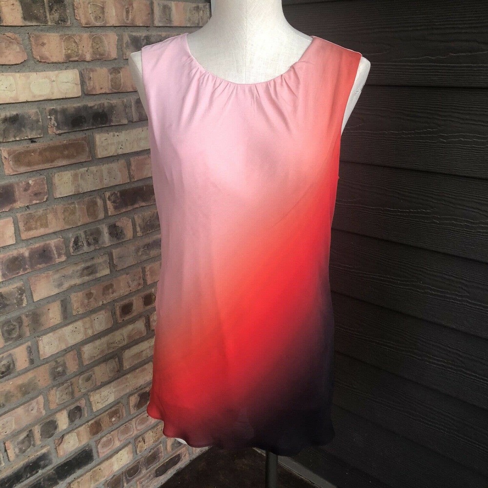 Donna Karan ombre sleeveless top size L NWT MSRP $195